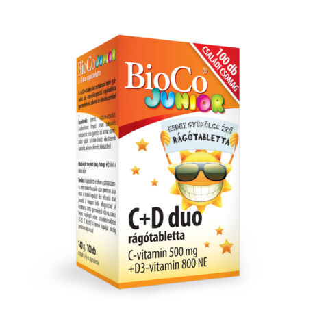 Bioco C+D3 Duo Junior rágótabletta Erdeigyümölcs 100x