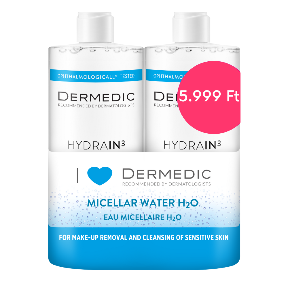 DERMEDIC Hydrain micellás víz H2O 500+500ml