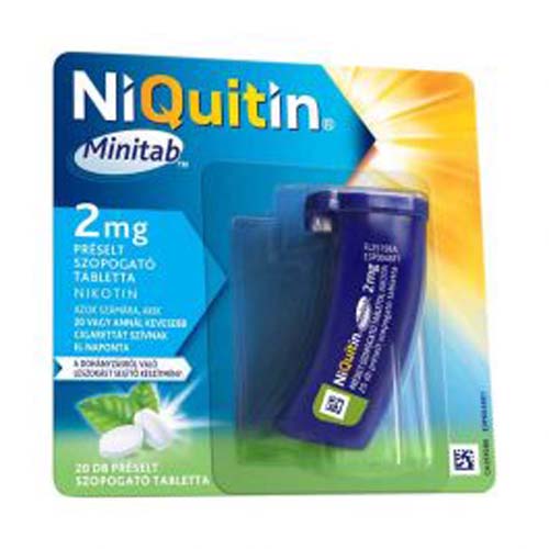 Niquitin Minitab 2 mg szopogatótabletta préselt 20x