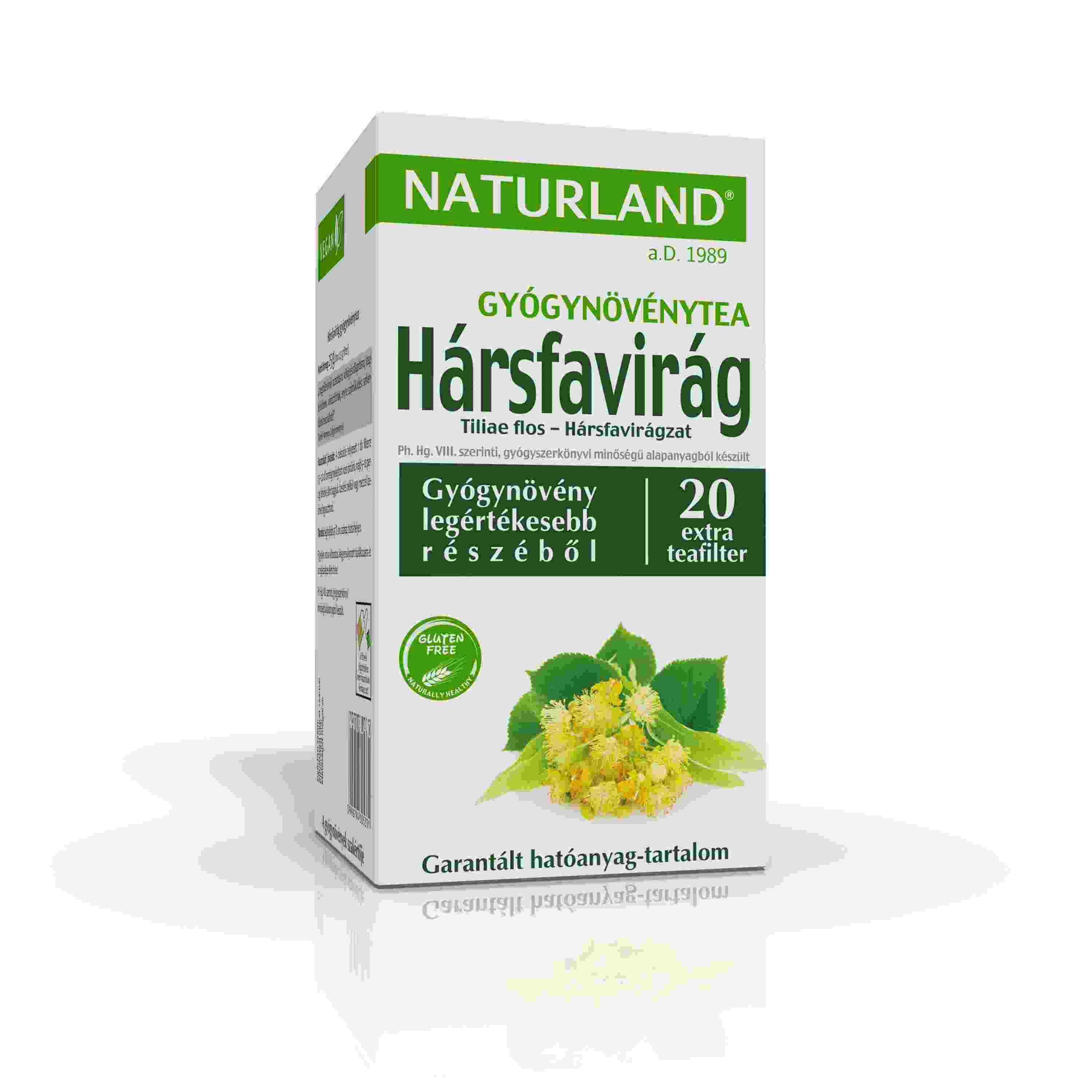 Hársfavirág  tea Extra NATURLAND 20x1,25g