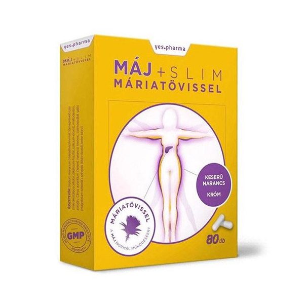 Yespharma Máj+Slim Máriatövissel kapszula 80x