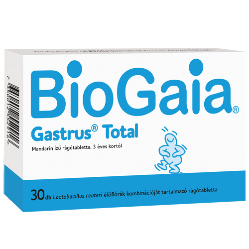 Biogaia Gastrus Total rágótabletta Mandarin 30x