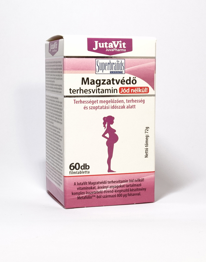 Jutavit Magzatvédő Terhesvitamin Jód nélküli tabl. 60x