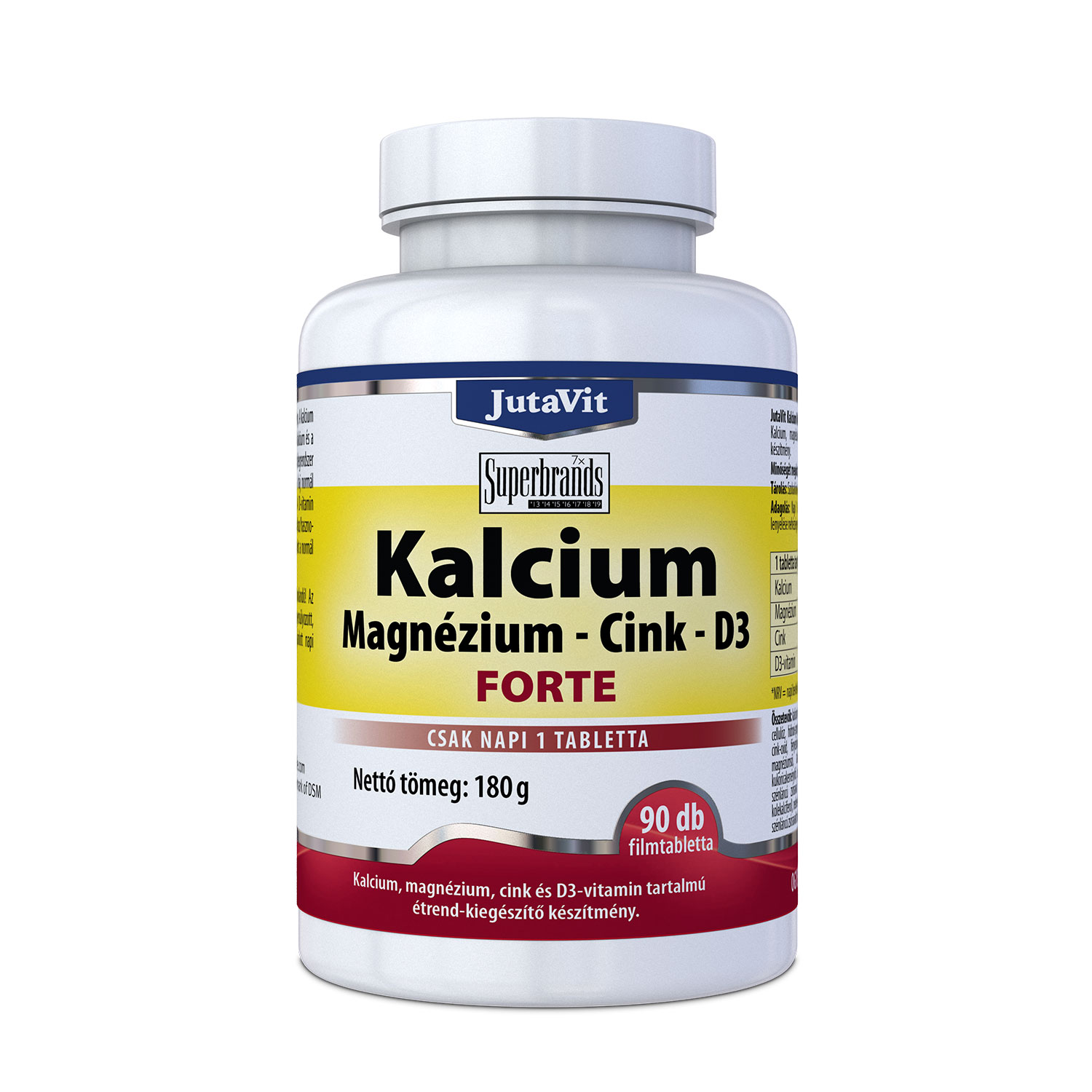 JutaVit Kalcium+Magnézium+Cink tabletta forte 90x
