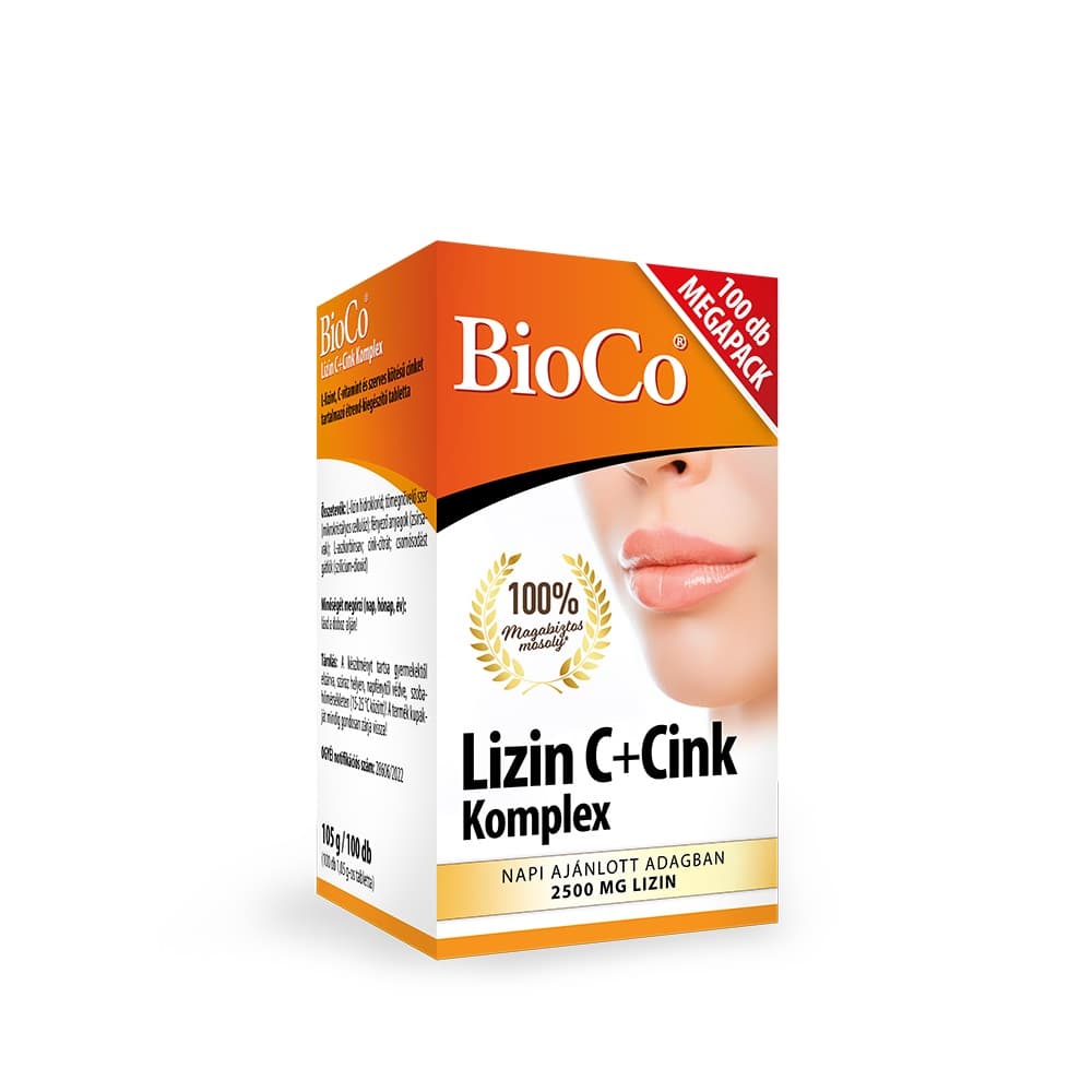 Bioco Lizin C+Cink Komplex tabletta 100x