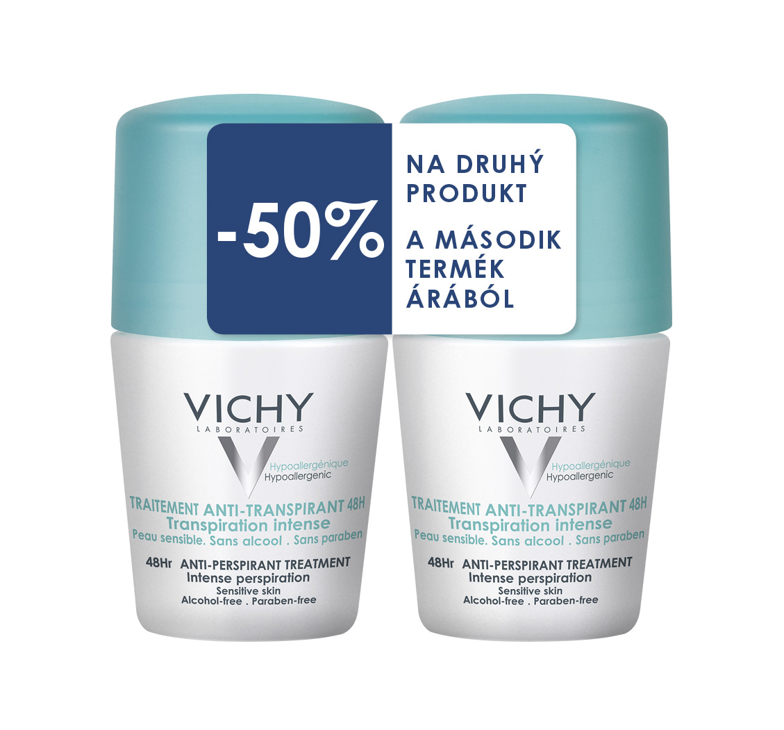 Vichy deo golyós izzadásszabályozó 48h DUO 2x50ml