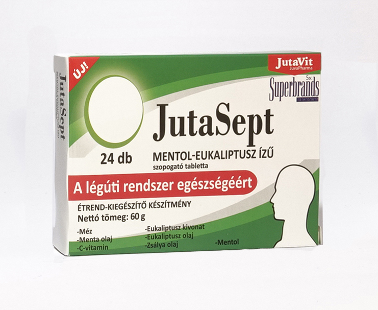JutaVit Jutasept szopogató tabletta Menta 24x