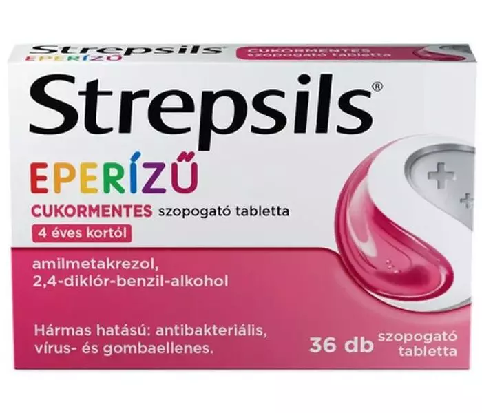 Strepsils eperízű cukormentes szopogató tabletta 36x