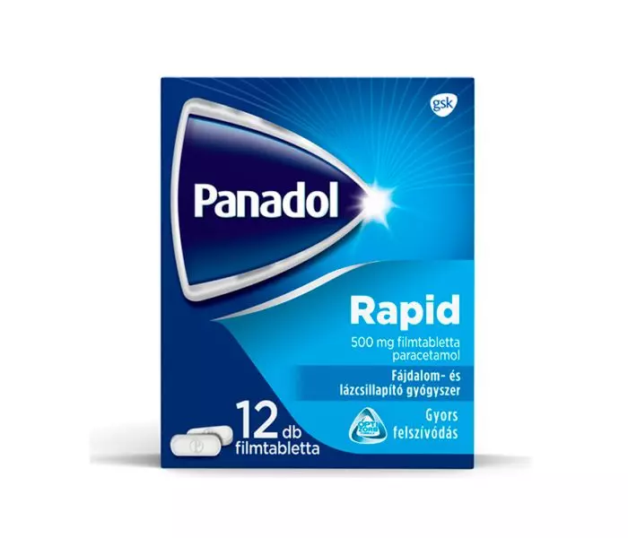 Panadol Rapid 500 mg filmtabletta 12x (gyerekbiztos)