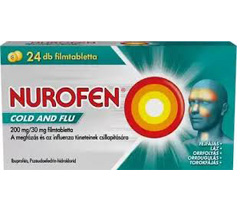 Nurofen Cold and Flu 200mg/30mg filmtabletta 24x