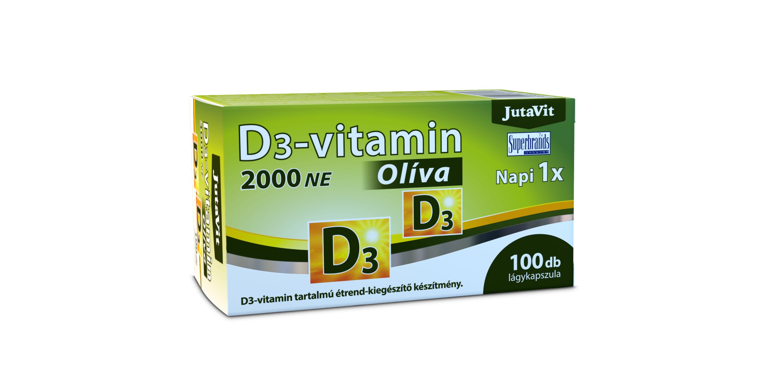 JutaVit D3 vitamin 2000NE Oliva lágy kapszula 100x
