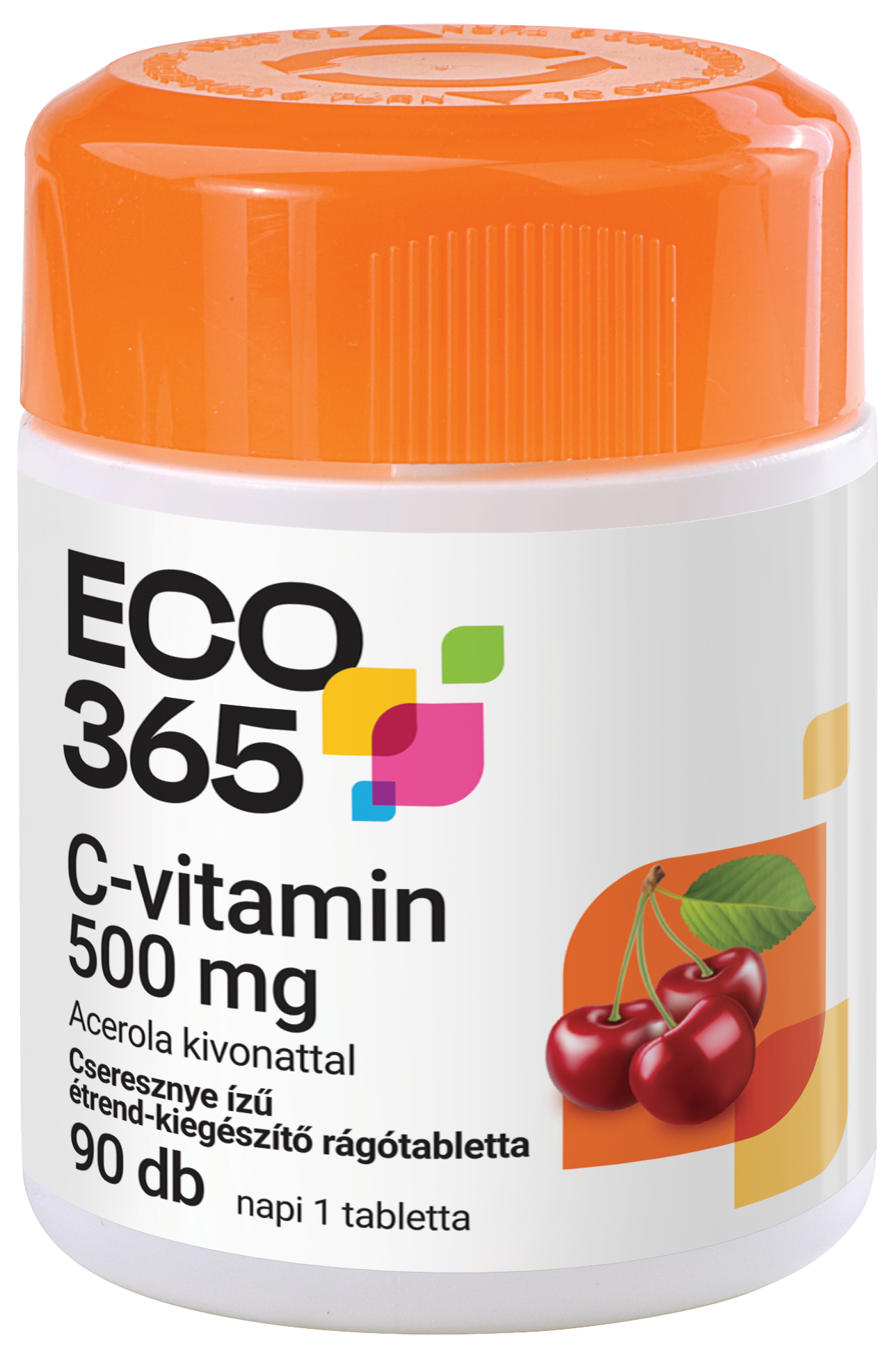 ECO365 C vitamin 500mg acerola kiv. rágótabl csere 90x