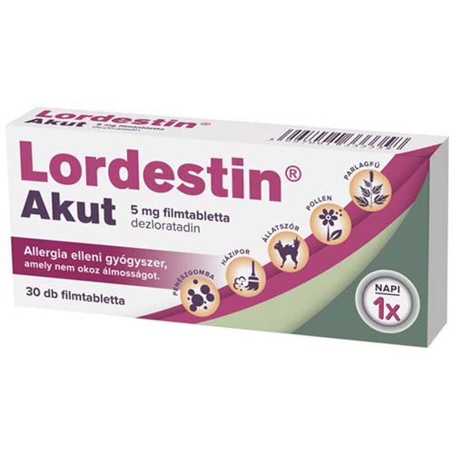Lordestin Akut 5 mg filmtabletta 30x