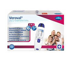 Fülhőmérő és homloklázmérő 2in1 VEROVAL 