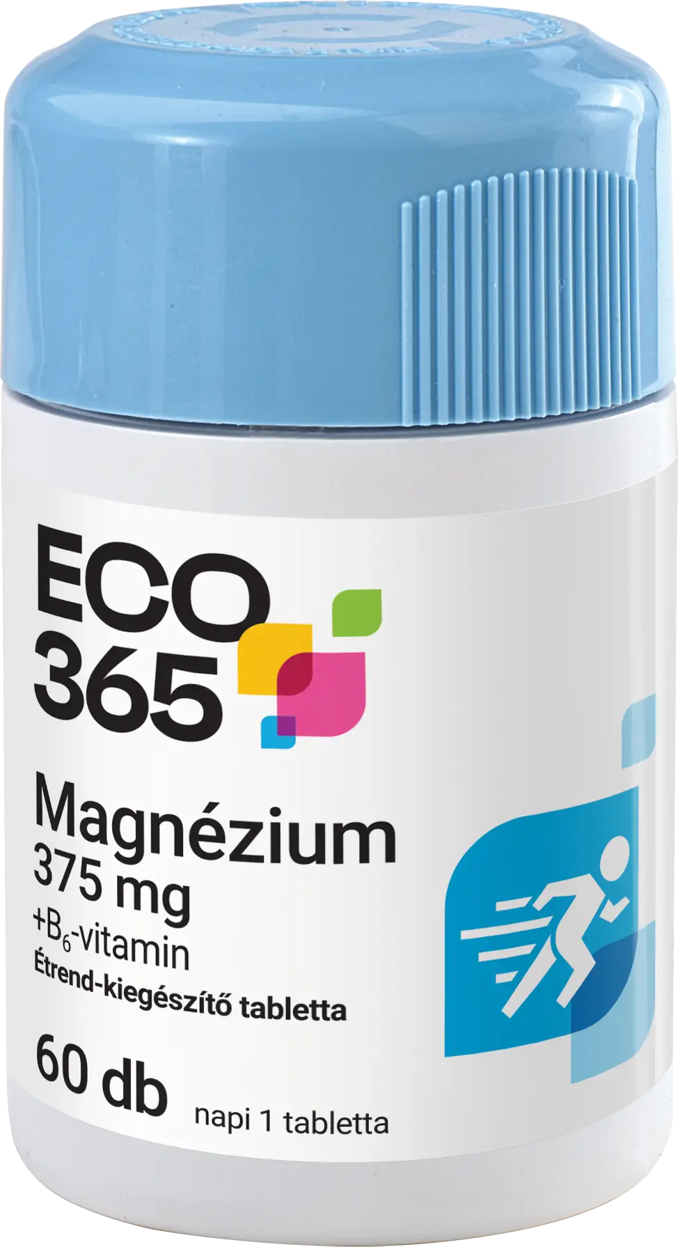 ECO365 magnézium 375mg +B6 vitamin tabletta 60x