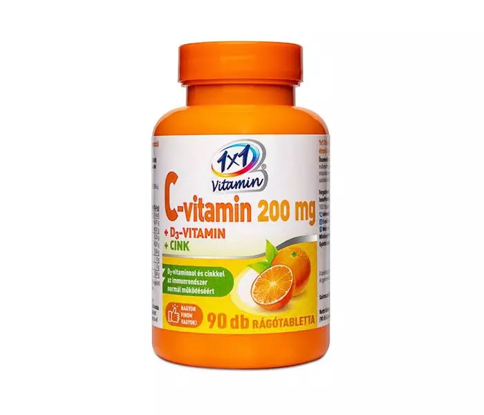 Ceres 1x1 Vitamin C-vitamin 200mg+D3-vitamin+cink 90x