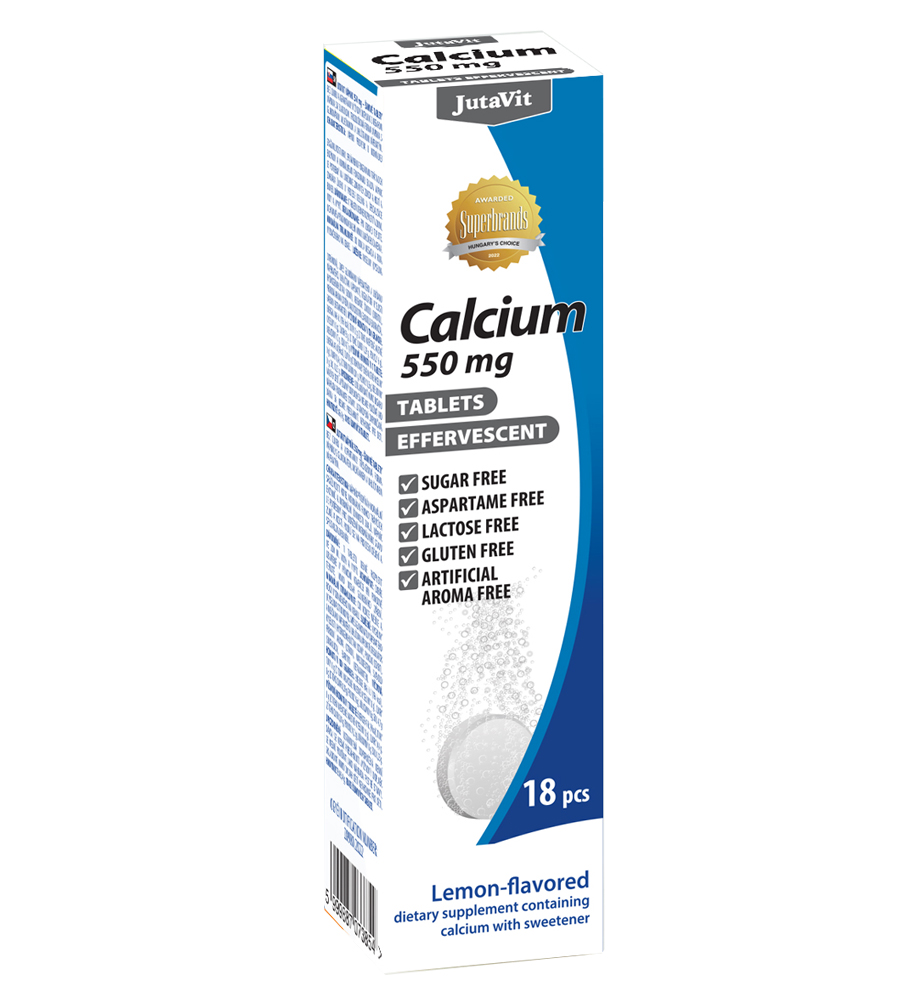 JutaVit Calcium 550 mg pezsgőtabletta citrom 18x