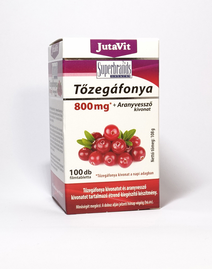 Jutavit Tőzegáfonya Aranyvessző filmtabletta 100x