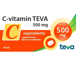 C-vitamin TEVA 500mg rágótabletta 60x