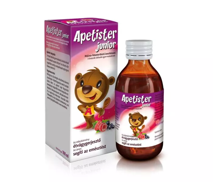 Apetister Junior oldat málna-feketeribizli 100ml