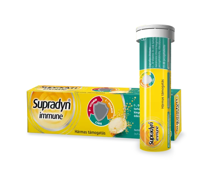 Supradyn Immune pezsgőtabletta narancs ízű 15x