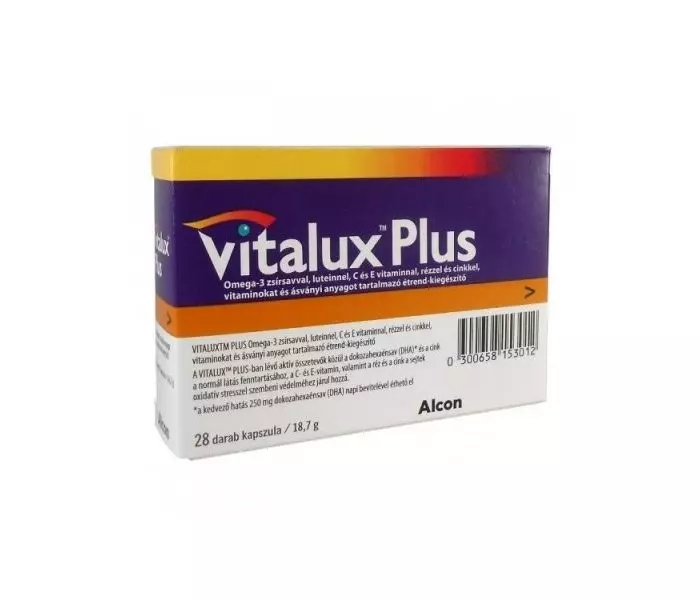 Vitalux Plus Omega-3 lutein 10 mg étr.kapszula 28x